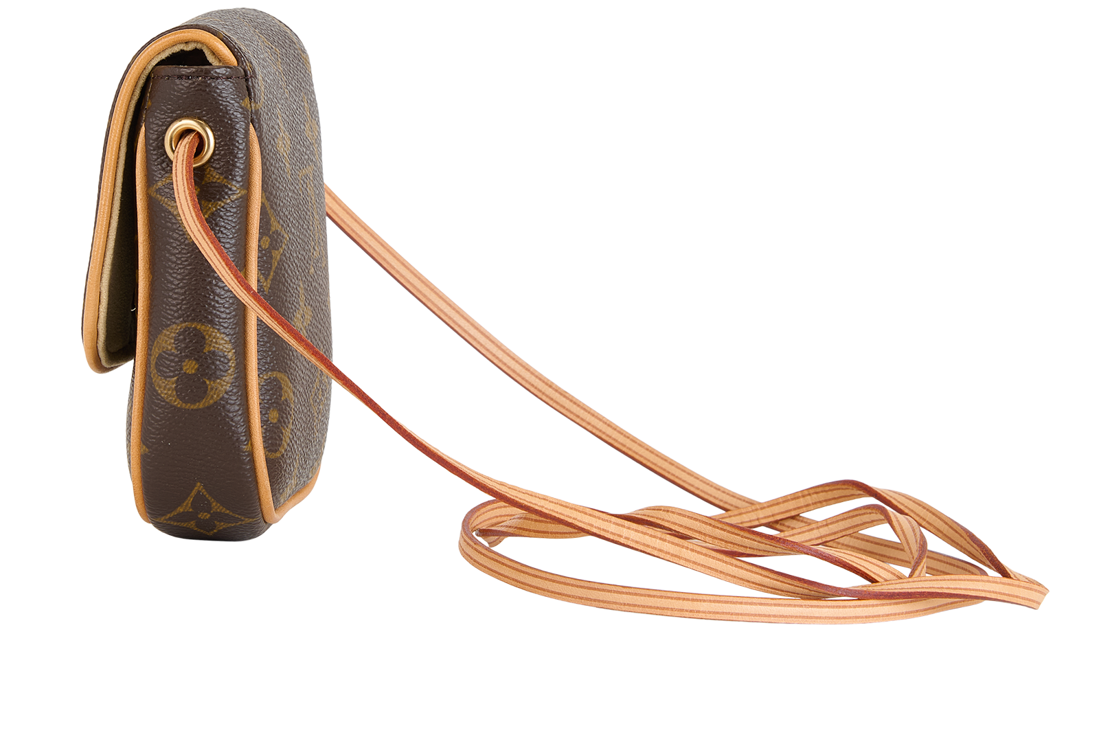 Pochette Cancun Crossbody, &pound;395, Handbags, Brown, Canvas, Bottom view